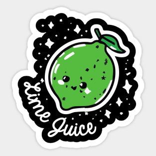 Lime Juice Kawaii Bartender Retro Sticker